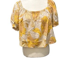 Bohme Yellow Floral Blouse